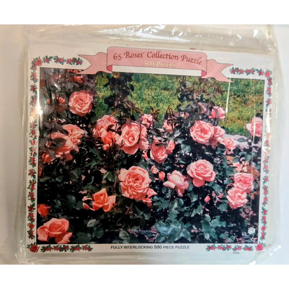 Rose Garden Jigsaw Puzzle 500 Pieces Complete Floral Print New